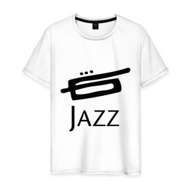 Мужская футболка хлопок с принтом Jazz (3) в Тюмени, 100% хлопок | прямой крой, круглый вырез горловины, длина до линии бедер, слегка спущенное плечо. | джаз | живая музыка | импровизация | инструмент | труба