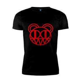 Мужская футболка премиум с принтом Radiohead (2) в Тюмени, 92% хлопок, 8% лайкра | приталенный силуэт, круглый вырез ворота, длина до линии бедра, короткий рукав | Тематика изображения на принте: radiohead | rock | радиохед | рок