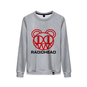 Женский свитшот хлопок с принтом Radiohead (2) в Тюмени, 100% хлопок | прямой крой, круглый вырез, на манжетах и по низу широкая трикотажная резинка  | radiohead | rock | радиохед | рок