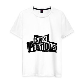 Мужская футболка хлопок с принтом Sex Pistols в Тюмени, 100% хлопок | прямой крой, круглый вырез горловины, длина до линии бедер, слегка спущенное плечо. | metall | punk | rock | метал | металл | панк | панк рок | рок