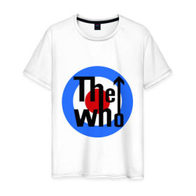 Мужская футболка хлопок с принтом The Who в Тюмени, 100% хлопок | прямой крой, круглый вырез горловины, длина до линии бедер, слегка спущенное плечо. | Тематика изображения на принте: rock