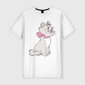 Мужская футболка премиум с принтом Коты аристократы (1) в Тюмени, 92% хлопок, 8% лайкра | приталенный силуэт, круглый вырез ворота, длина до линии бедра, короткий рукав | Тематика изображения на принте: аристократы | киса | кот | котенок | котик | котэ | кошка
