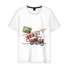 Мужская футболка хлопок с принтом Street Original (2) в Тюмени, 100% хлопок | прямой крой, круглый вырез горловины, длина до линии бедер, слегка спущенное плечо. | 