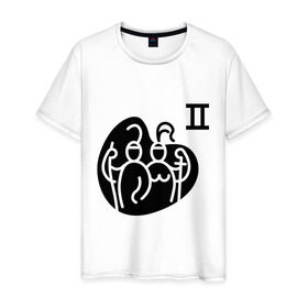 Мужская футболка хлопок с принтом Близнецы (6) в Тюмени, 100% хлопок | прямой крой, круглый вырез горловины, длина до линии бедер, слегка спущенное плечо. | 