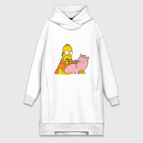 Платье-худи хлопок с принтом Гомер и свинья в Тюмени,  |  | гомер