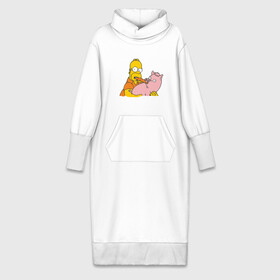 Платье удлиненное хлопок с принтом Гомер и свинья в Тюмени,  |  | гомер