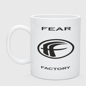 Кружка с принтом Fear Factory в Тюмени, керамика | объем — 330 мл, диаметр — 80 мм. Принт наносится на бока кружки, можно сделать два разных изображения | Тематика изображения на принте: 