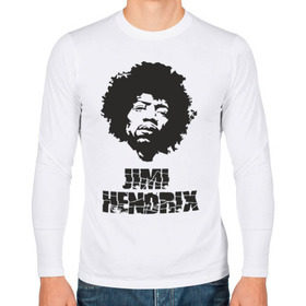 Мужской лонгслив хлопок с принтом Jimi Hendrix в Тюмени, 100% хлопок |  | 60е | гитарист | джими хендрикс | джимми хендрикс | ретро | рок