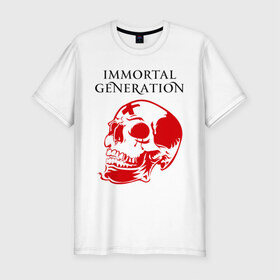 Мужская футболка премиум с принтом Immortal Generation в Тюмени, 92% хлопок, 8% лайкра | приталенный силуэт, круглый вырез ворота, длина до линии бедра, короткий рукав | immortal generation
