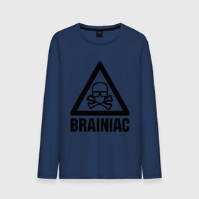 Мужской лонгслив хлопок с принтом Brainiac в Тюмени, 100% хлопок |  | Тематика изображения на принте: brainiac | брейниак | комиксы | мозг | череп