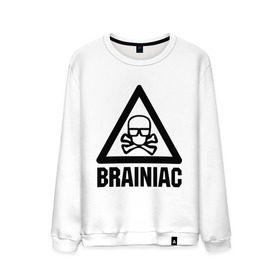 Мужской свитшот хлопок с принтом Brainiac в Тюмени, 100% хлопок |  | Тематика изображения на принте: brainiac | брейниак | комиксы | мозг | череп
