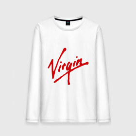 Мужской лонгслив хлопок с принтом Virgin в Тюмени, 100% хлопок |  | антибренд | бренд | компания | корпорация | логотип | ричард брэнсон