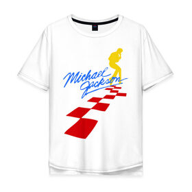 Мужская футболка хлопок Oversize с принтом Michael Jackson (11) в Тюмени, 100% хлопок | свободный крой, круглый ворот, “спинка” длиннее передней части | майкл джексон