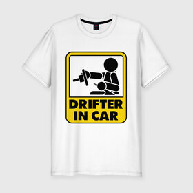 Мужская футболка премиум с принтом Drifter в Тюмени, 92% хлопок, 8% лайкра | приталенный силуэт, круглый вырез ворота, длина до линии бедра, короткий рукав | дрифт