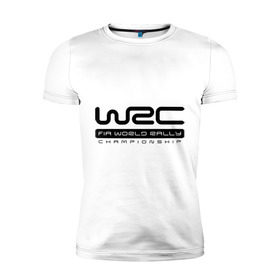 Мужская футболка премиум с принтом WRC в Тюмени, 92% хлопок, 8% лайкра | приталенный силуэт, круглый вырез ворота, длина до линии бедра, короткий рукав | championship | rally | world rally championship | wrc | авто2012 | ралли | чемпионат мира | чемпионат мира по ралли