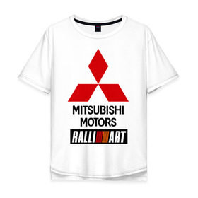 Мужская футболка хлопок Oversize с принтом Mitsubishi ralli art в Тюмени, 100% хлопок | свободный крой, круглый ворот, “спинка” длиннее передней части | mitsubishi | mitsubishi motors | авто | автомобили | машины | митсубиси | митсубиси моторс | тачки