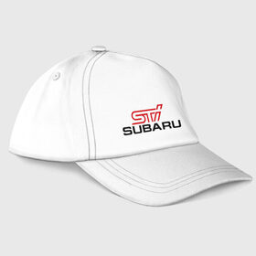 Бейсболка с принтом Subaru STI в Тюмени, 100% хлопок | классический козырек, металлическая застежка-регулятор размера | impreza | sti | subaru | subaru impreza sti | subaru impreza wrx sti | subaru sti | subaru wrx sti | wrx | импреза | субару | субару сти