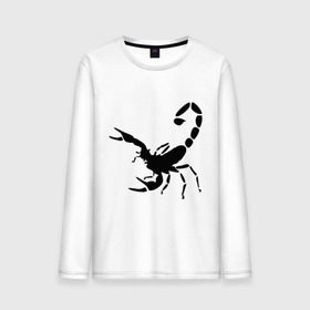 Мужской лонгслив хлопок с принтом Scorpions (2) в Тюмени, 100% хлопок |  | скорпион