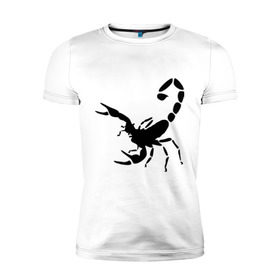 Мужская футболка премиум с принтом Scorpions (2) в Тюмени, 92% хлопок, 8% лайкра | приталенный силуэт, круглый вырез ворота, длина до линии бедра, короткий рукав | Тематика изображения на принте: скорпион