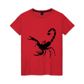 Женская футболка хлопок с принтом Scorpions (2) в Тюмени, 100% хлопок | прямой крой, круглый вырез горловины, длина до линии бедер, слегка спущенное плечо | скорпион