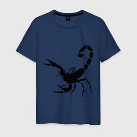 Мужская футболка хлопок с принтом Scorpions (2) в Тюмени, 100% хлопок | прямой крой, круглый вырез горловины, длина до линии бедер, слегка спущенное плечо. | скорпион