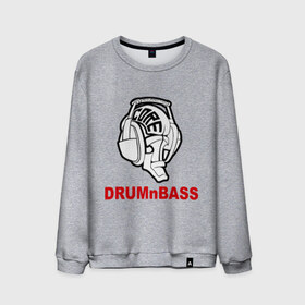 Мужской свитшот хлопок с принтом Drum and bass hard core в Тюмени, 100% хлопок |  | dnb | drum | басс | драм