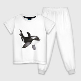 Детская пижама хлопок с принтом Дельфинчик в Тюмени, 100% хлопок |  брюки и футболка прямого кроя, без карманов, на брюках мягкая резинка на поясе и по низу штанин
 | дельфин | дельфинчик