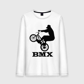 Мужской лонгслив хлопок с принтом BMX (3) в Тюмени, 100% хлопок |  | bmx | бмх | велик | вело | велосипед | велосипедист | велоспорт | райдер | фрирайд | экстремальный спорт | экстрим