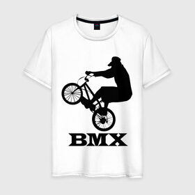 Мужская футболка хлопок с принтом BMX (3) в Тюмени, 100% хлопок | прямой крой, круглый вырез горловины, длина до линии бедер, слегка спущенное плечо. | bmx | бмх | велик | вело | велосипед | велосипедист | велоспорт | райдер | фрирайд | экстремальный спорт | экстрим
