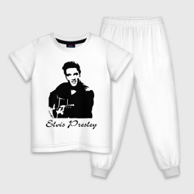 Детская пижама хлопок с принтом Elvis Presley (2) в Тюмени, 100% хлопок |  брюки и футболка прямого кроя, без карманов, на брюках мягкая резинка на поясе и по низу штанин
 | гитара