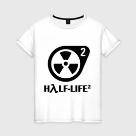 Женская футболка хлопок с принтом HalfLife в Тюмени, 100% хлопок | прямой крой, круглый вырез горловины, длина до линии бедер, слегка спущенное плечо | half life 2 | half life 2научно фантастические | shooter | стрелялка | шутер