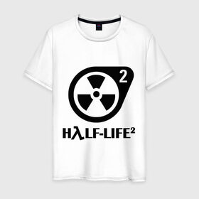 Мужская футболка хлопок с принтом HalfLife в Тюмени, 100% хлопок | прямой крой, круглый вырез горловины, длина до линии бедер, слегка спущенное плечо. | half life 2 | half life 2научно фантастические | shooter | стрелялка | шутер