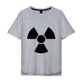 Мужская футболка хлопок Oversize с принтом Радиоактивный в Тюмени, 100% хлопок | свободный крой, круглый ворот, “спинка” длиннее передней части | radiation | radioactive | радиация