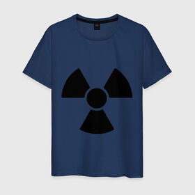 Мужская футболка хлопок с принтом Радиоактивный в Тюмени, 100% хлопок | прямой крой, круглый вырез горловины, длина до линии бедер, слегка спущенное плечо. | radiation | radioactive | радиация
