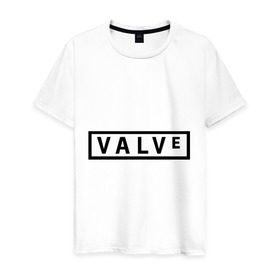 Мужская футболка хлопок с принтом Valve в Тюмени, 100% хлопок | прямой крой, круглый вырез горловины, длина до линии бедер, слегка спущенное плечо. | valve | valvehalf life | разработчик