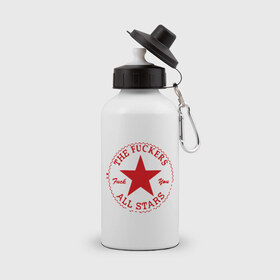 Бутылка спортивная с принтом The Fuckers в Тюмени, металл | емкость — 500 мл, в комплекте две пластиковые крышки и карабин для крепления | all stars | все звезды | звезда