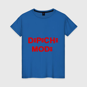 Женская футболка хлопок с принтом Depeche mode в Тюмени, 100% хлопок | прямой крой, круглый вырез горловины, длина до линии бедер, слегка спущенное плечо | depeche mode | rock | депеш мод | рок | электронная музыка