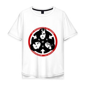Мужская футболка хлопок Oversize с принтом 30 Seconds to Mars - лица в Тюмени, 100% хлопок | свободный крой, круглый ворот, “спинка” длиннее передней части | metal | rock | альтернатива | квартет | лица | метал | рок | рок группа | рок группы