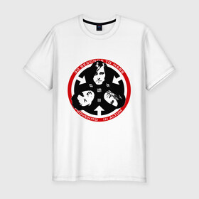 Мужская футболка премиум с принтом 30 Seconds to Mars - лица в Тюмени, 92% хлопок, 8% лайкра | приталенный силуэт, круглый вырез ворота, длина до линии бедра, короткий рукав | metal | rock | альтернатива | квартет | лица | метал | рок | рок группа | рок группы