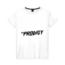 Женская футболка хлопок с принтом The Prodigy логотип в Тюмени, 100% хлопок | прямой крой, круглый вырез горловины, длина до линии бедер, слегка спущенное плечо | heavy рок | metal | rock | trash | продиджи | продижи | трэш | хеви метал