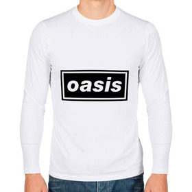 Мужской лонгслив хлопок с принтом Oasis логотип в Тюмени, 100% хлопок |  | metal | oasis | лого | лого oasis | метал | символика oasis | эмблема  oasis