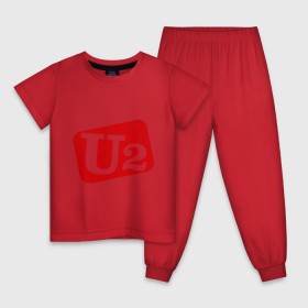 Детская пижама хлопок с принтом U2 в Тюмени, 100% хлопок |  брюки и футболка прямого кроя, без карманов, на брюках мягкая резинка на поясе и по низу штанин
 | Тематика изображения на принте: 