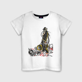 Детская футболка хлопок с принтом Mahcine в Тюмени, 100% хлопок | круглый вырез горловины, полуприлегающий силуэт, длина до линии бедер | club | electro | динамики | клуб | клубняк | электро | электронная музыка