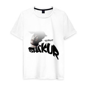 Мужская футболка хлопок с принтом Tupac Amaru Shakur в Тюмени, 100% хлопок | прямой крой, круглый вырез горловины, длина до линии бедер, слегка спущенное плечо. | 2pac | gangsta | gansta | hip | hip hop | hop | rap | реп | рэп | рэпчина | тупак | хип | хип хоп | хоп