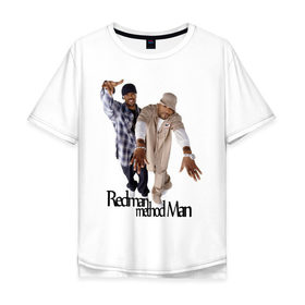 Мужская футболка хлопок Oversize с принтом Redman and Method Man в Тюмени, 100% хлопок | свободный крой, круглый ворот, “спинка” длиннее передней части | gangsta | gansta | hip | hop | rap | рэп | рэпчина | хип | хоп