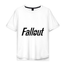 Мужская футболка хлопок Oversize с принтом Fallout в Тюмени, 100% хлопок | свободный крой, круглый ворот, “спинка” длиннее передней части | fallout | логотип | постапокалиптические | радиация | фаллаут | фоллаут