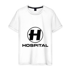 Мужская футболка хлопок с принтом Hospital логотип в Тюмени, 100% хлопок | прямой крой, круглый вырез горловины, длина до линии бедер, слегка спущенное плечо. | heavy metal | metal | rock | trash metal | группа | метал | музыка | рок | трэш метал | хеви метал
