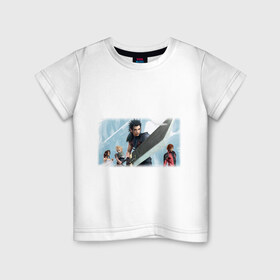 Детская футболка хлопок с принтом Final Fantasy VII в Тюмени, 100% хлопок | круглый вырез горловины, полуприлегающий силуэт, длина до линии бедер | последняя фантазия