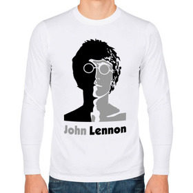 Мужской лонгслив хлопок с принтом John Lennon в Тюмени, 100% хлопок |  | beatles | john lennon | lennon | битлз | битлс | битлы | леннон
