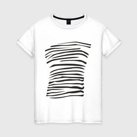 Женская футболка хлопок с принтом Зебра (2) в Тюмени, 100% хлопок | прямой крой, круглый вырез горловины, длина до линии бедер, слегка спущенное плечо | africa | safari | zebra | животные | зебра | сафари